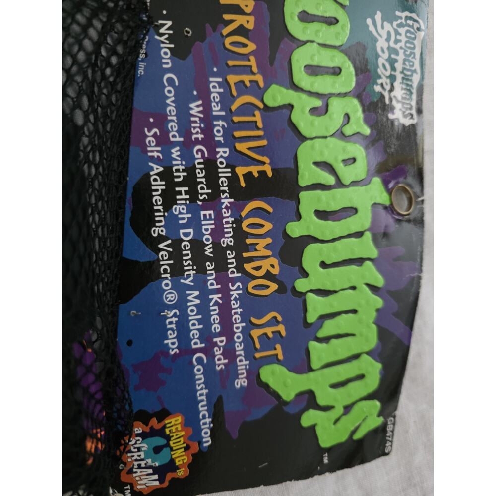 Vintage 1990s GOOSEBUMPS Sport Skateboard Pads Set R.L. Stine New Sealed Rare - Picture 9 of 10